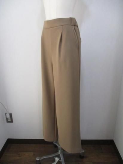 送料無料 ディニテコリエ Dignite collier 裏フリースワイドパンツ MEI-80256341 ワイドパンツ 裏フリース 柔らかい 暖かい ウエストゴム シンプル MOCHA