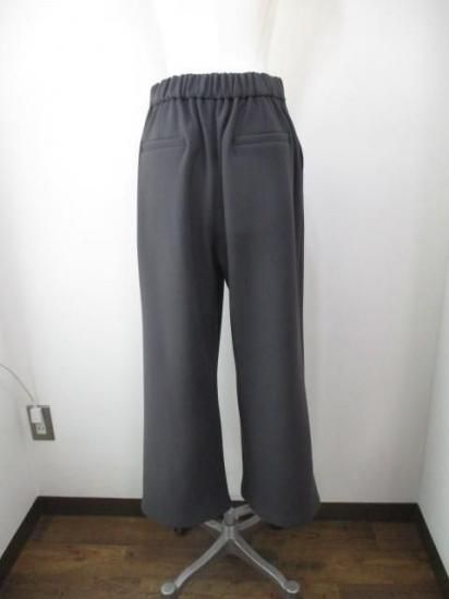 送料無料 ディニテコリエ Dignite collier 裏フリースワイドパンツ MEI-80256341 ワイドパンツ 裏フリース 柔らかい 暖かい ウエストゴム シンプル CHARCOAL