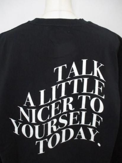 送料無料 ダブルスタンダードクロージング エッセンシャル 天竺 メッセージ バックプリント ロンT レディース 長袖 カットソー 日本製 2508-000-261-ブラック