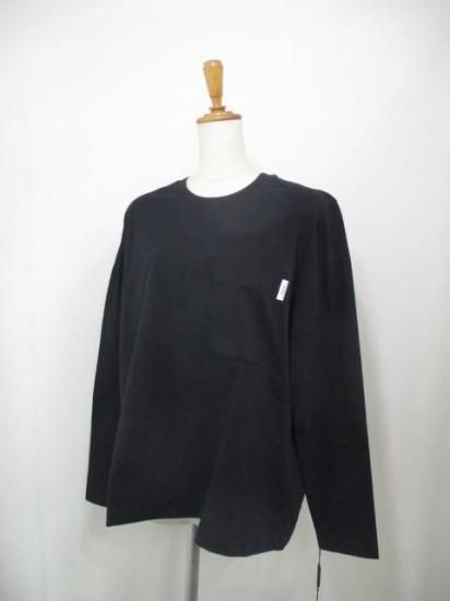 送料無料 ダブルスタンダードクロージング エッセンシャル 天竺 メッセージ バックプリント ロンT レディース 長袖 カットソー 日本製 2508-000-261-ブラック