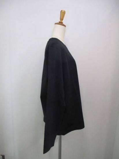 送料無料 ダブルスタンダードクロージング エッセンシャル 天竺 メッセージ バックプリント ロンT レディース 長袖 カットソー 日本製 2508-000-261-ブラック