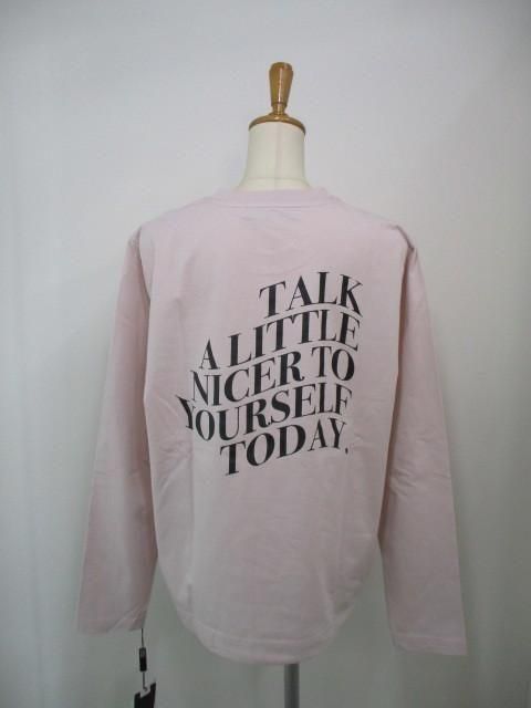 送料無料 ダブルスタンダードクロージング エッセンシャル 天竺 メッセージ バックプリント ロンT レディース 長袖 カットソー 日本製 2508-000-261-ピンク