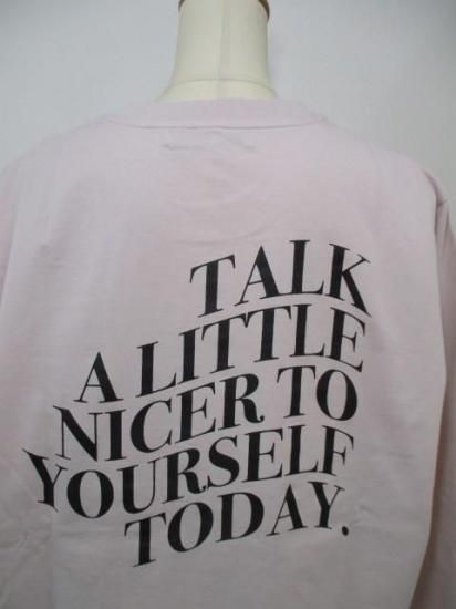 送料無料 ダブルスタンダードクロージング エッセンシャル 天竺 メッセージ バックプリント ロンT レディース 長袖 カットソー 日本製 2508-000-261-ピンク