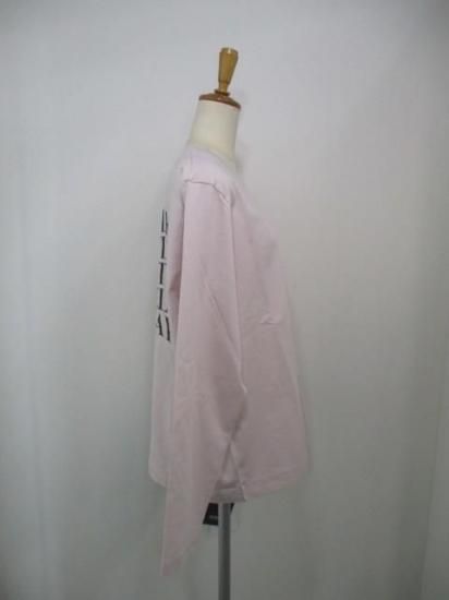 送料無料 ダブルスタンダードクロージング エッセンシャル 天竺 メッセージ バックプリント ロンT レディース 長袖 カットソー 日本製 2508-000-261-ピンク