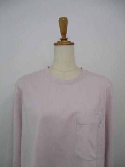 送料無料 ダブルスタンダードクロージング エッセンシャル 天竺 メッセージ バックプリント ロンT レディース 長袖 カットソー 日本製 2508-000-261-ピンク