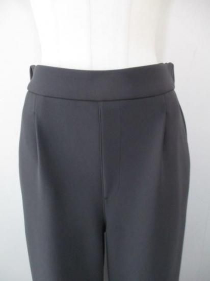 ディニテコリエ Dignite collier 裏フリースワイドパンツ MEI-80256341-チャコール