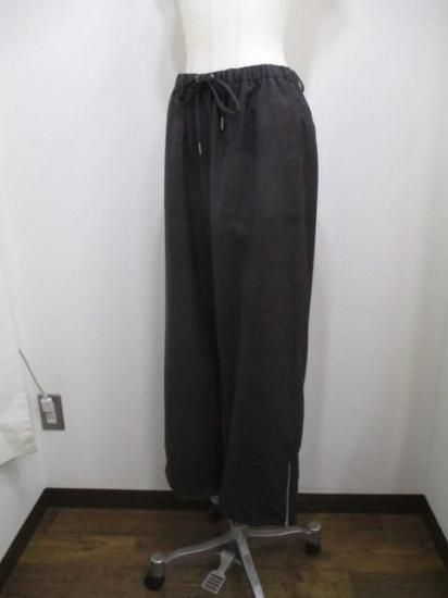 送料無料 アンナケリー Anna Kerry サイドジップワークパンツ 85254615 ワークパンツ サイドジップ カジュアル スリット ドロスト 大人スタイル CHARCOALGRAY 36