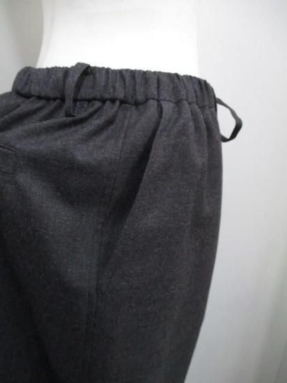 送料無料 アンナケリー Anna Kerry サイドジップワークパンツ 85254615 ワークパンツ サイドジップ カジュアル スリット ドロスト 大人スタイル CHARCOALGRAY 36