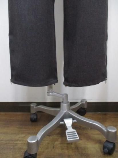 送料無料 アンナケリー Anna Kerry サイドジップワークパンツ 85254615 ワークパンツ サイドジップ カジュアル スリット ドロスト 大人スタイル CHARCOALGRAY 36