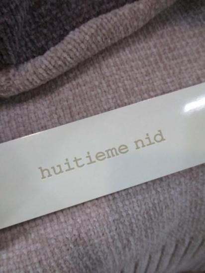 送料無料 ユイティーム ニ huitieme nid モール配色ハイネックプルオーバー レディース ニット 配色 モール糸 ノーチク 523819 BEIGE×MOCHA