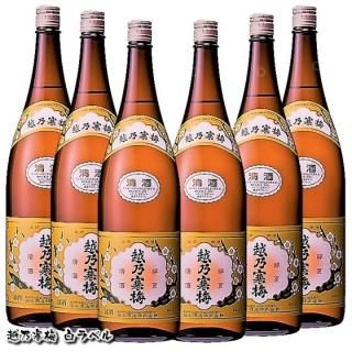 越乃寒梅白ラベル1800ml 6本セット