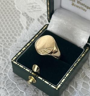 ☆極美品☆ 英国 オレンジ トルマリン リング ゴールド 9金 UK