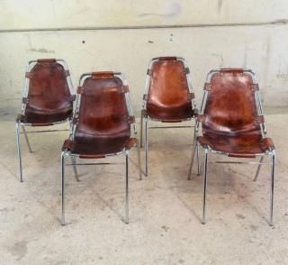 ピエール ガーリッシュ レザー トノーチェア 2脚 1950年代 Maisons du