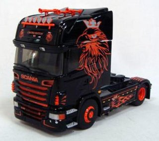 Scania R Topline Tractor Cab Only in Black with Graphics - Limited Edition- JUST 2 LEFT