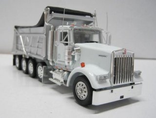 Kenworth W900 Dump Truck in White with trailer hitch - Precision Series