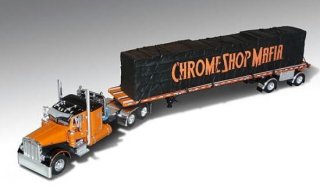 "Chrome Shop Mafia" Peterbilt 379 w/Flatbed & Tarped Load