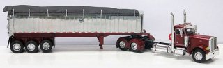 Peterbilt 379 Day Cab with MAC Coal Dump Trailer in Chrome