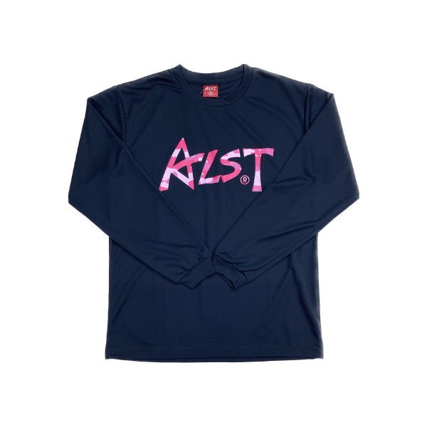 長袖ドライ Tシャツ FRONT CAMO LOGO【ブラック/ピンク】 - ALST Online Store