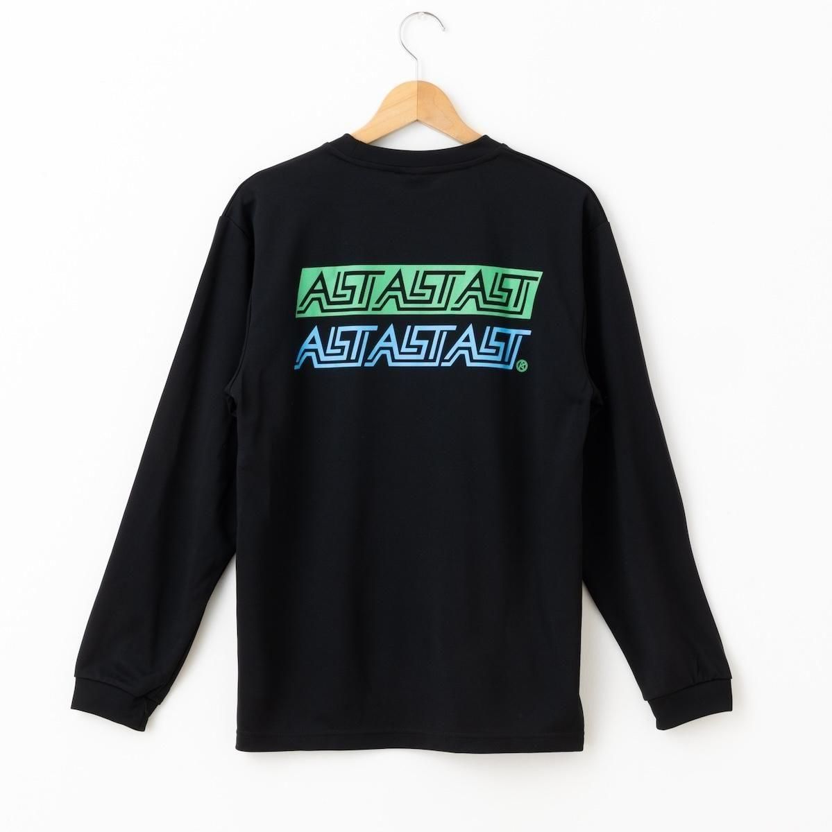 ナイロンdrow fitシャツ　ダークグリーン　Ｌ　新品 長袖ドライTシャツ DX LOGO【ブラック/グリーン】 - ALST Online
