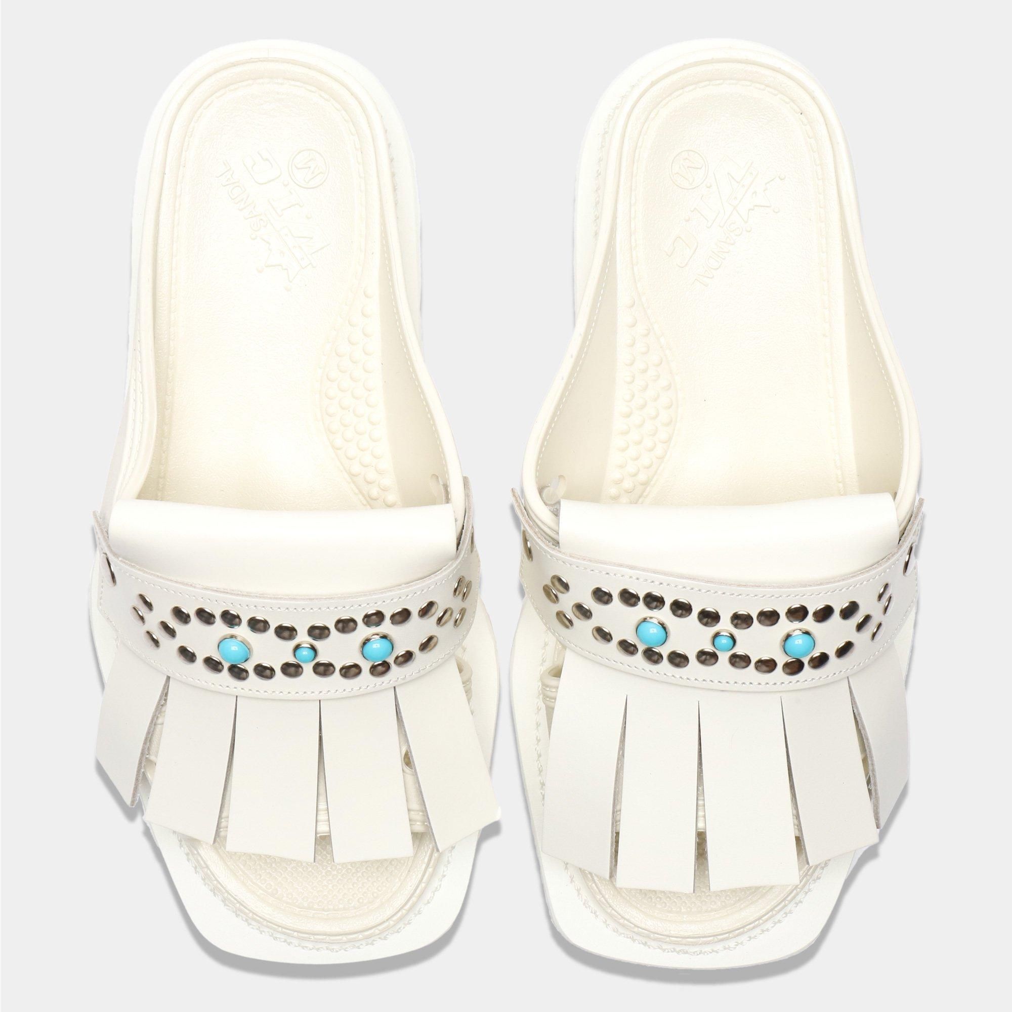 BENSAN-D TURQUOISE CHUNKY LOAFER SQUARE SHAR KSOLE WHITE - bench