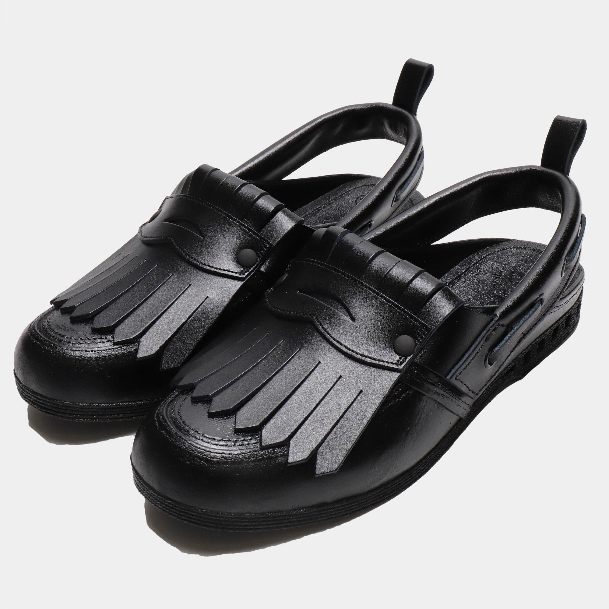 BENSAN-F QUILT LOAFER DECK STRAP MEN BLACK - bench