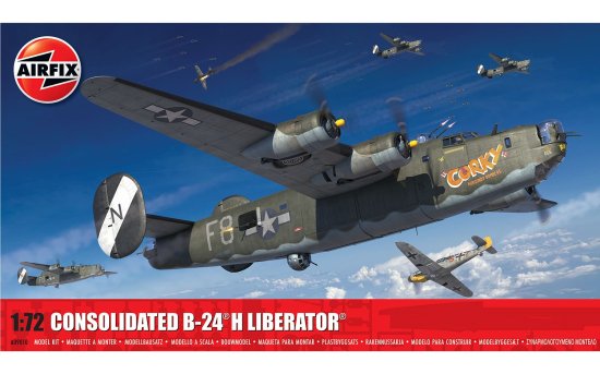 エアフィックス コンソリデーテッド B-24H リベレーター 1/72未組立 プラモデル ミリタリー 模型 Airfix A09010  Consolidated B-24H Liberator