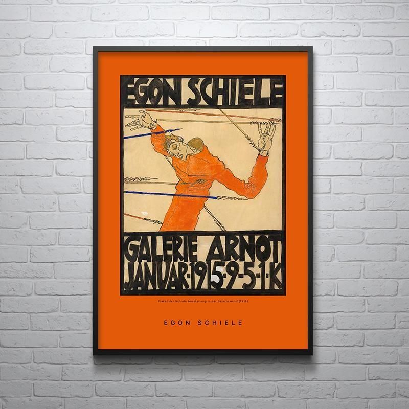 エゴン・シーレ展覧会ポスター レオポルド美術館 エゴン・シーレ展 ウィーンが生んだ若き天才」 東京