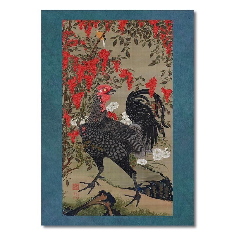 動植綵絵 | 南天雄鶏図 - ROSSO GRAFICO