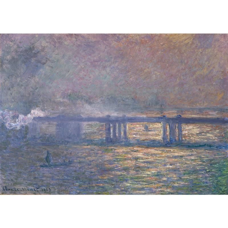 クロード・モネ【チャリング・クロス橋：霧のテームズ】 Amazon.co.jp: つの絵画 チャリング クロス橋 テムズ川の反射
