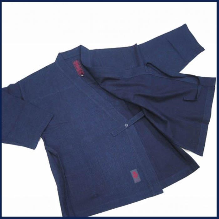 108】本格藍染無地作務衣 上着のみ - 玄照堂