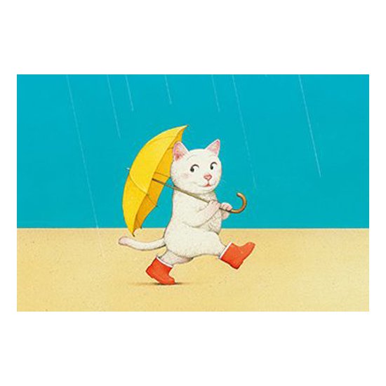 ポストカード「雨の日も大好き」ネコ - KUNIO COLLECTION（クニオコレクションの公式サイト）