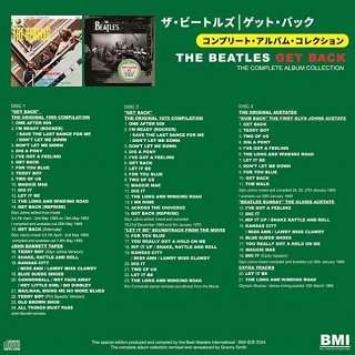 The Beatles(ビートルズ)/ GET BACK : THE COMPLETE ALBUM COLLECTION【3CD】 - コレクターズCD通販  TANGERINE ECHO