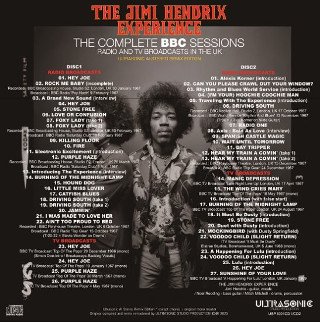 The Jimi Hendrix Experience(ジミ・ヘンドリックス)/ THE COMPLETE BBC SESSIONS【2CD】 -  コレクターズCD通販 TANGERINE ECHO