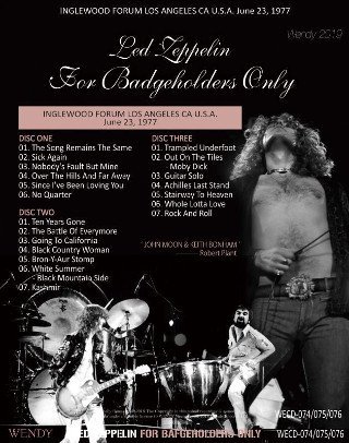 Led Zeppelin(レッド・ツェッペリン)/FOR BADGEHOLDERS ONLY 【3CD】 - コレクターズCD通販 TANGERINE  ECHO