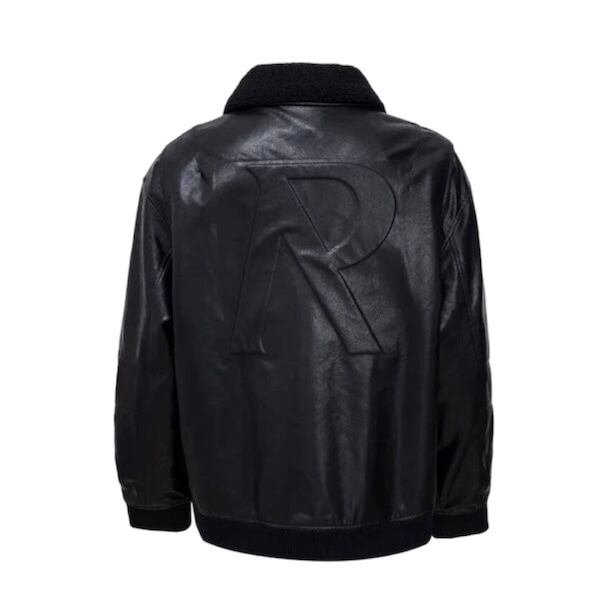 R LOGO LEATHER JACKET