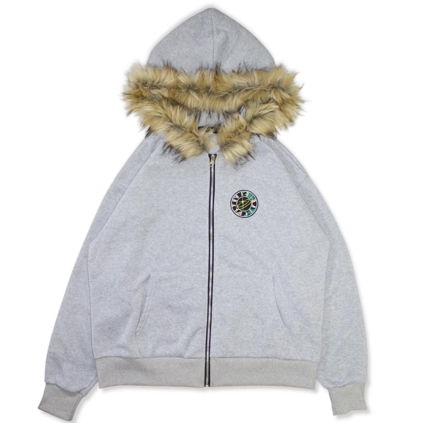 SPARKLE PATCH FUR HOODIE