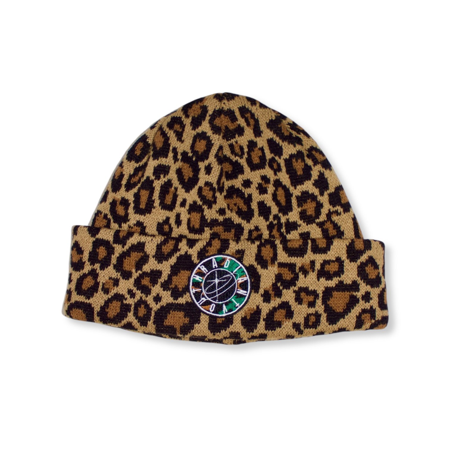 SPARKLE PATCH LEOPARD KNIT CAP