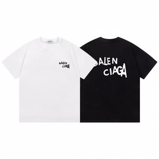 Balenciaga バレンシアガ 半袖Ｔシャツ シンプル風 高品質Tシャツ 男女兼用 高品質 カジュアル服 人気 ファッション -  BrandShopメンズ代引店