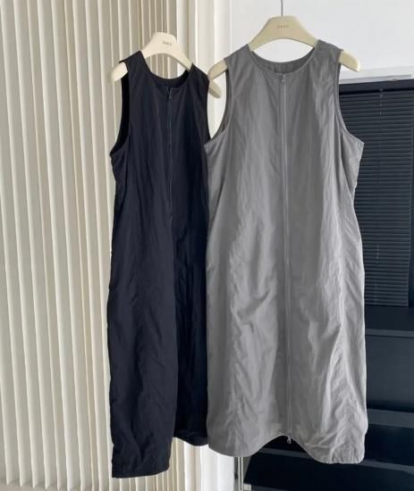 要修正】2color / ジップノースリーブワンピース - Seagull select shop