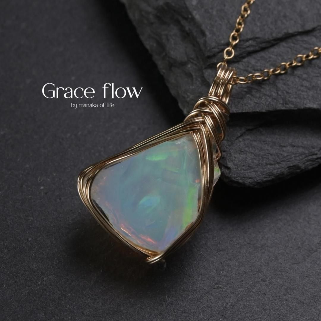 天然石エチオピアオパール　ペンダントトップ　ハンドメイド　Silver 925㉔ 天然石エチオピアオパール ペンダントトップ ハンドメイド