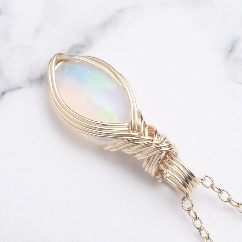 せいこ様❀専用です✨ オパール 14KGF ペンダントトップ ワイヤーラップ せいこ様❀専用です✨ オパール 14KGF ペンダントトップ