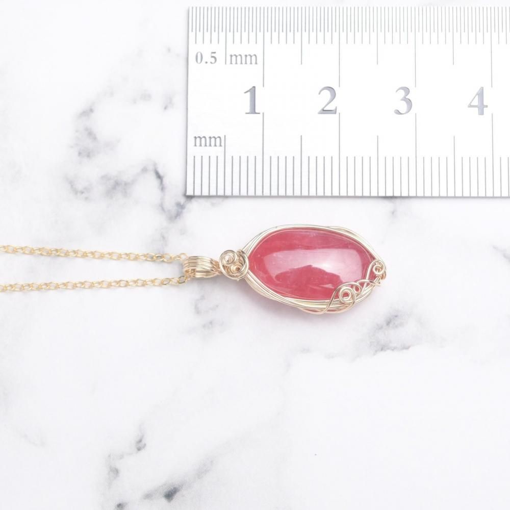 ロードナイト ペンダントトップ ワイヤーラッピング ネックレス