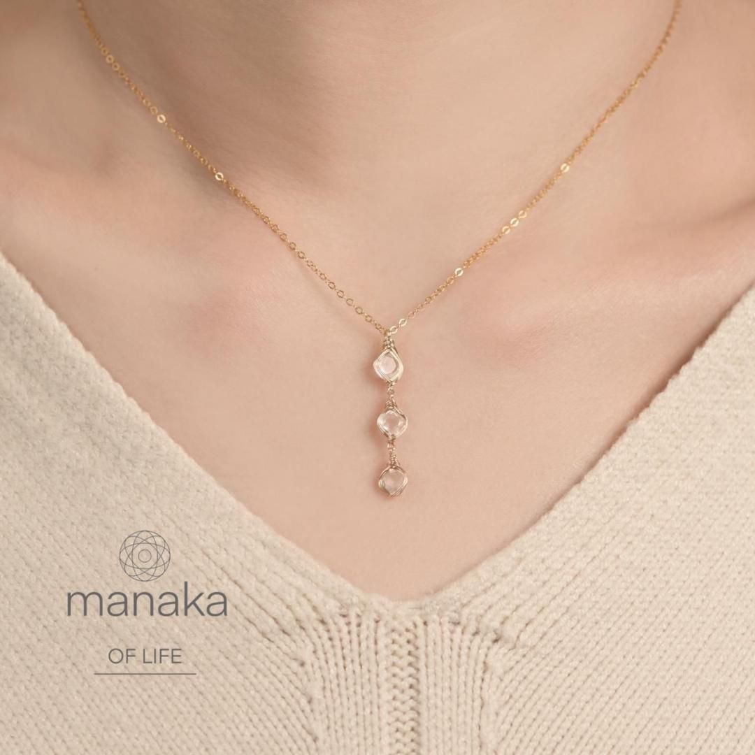 インカローズ✴ワイヤーラッピングネックレス インカローズ ペンダントトップ ワイヤーラッピング ネックレス