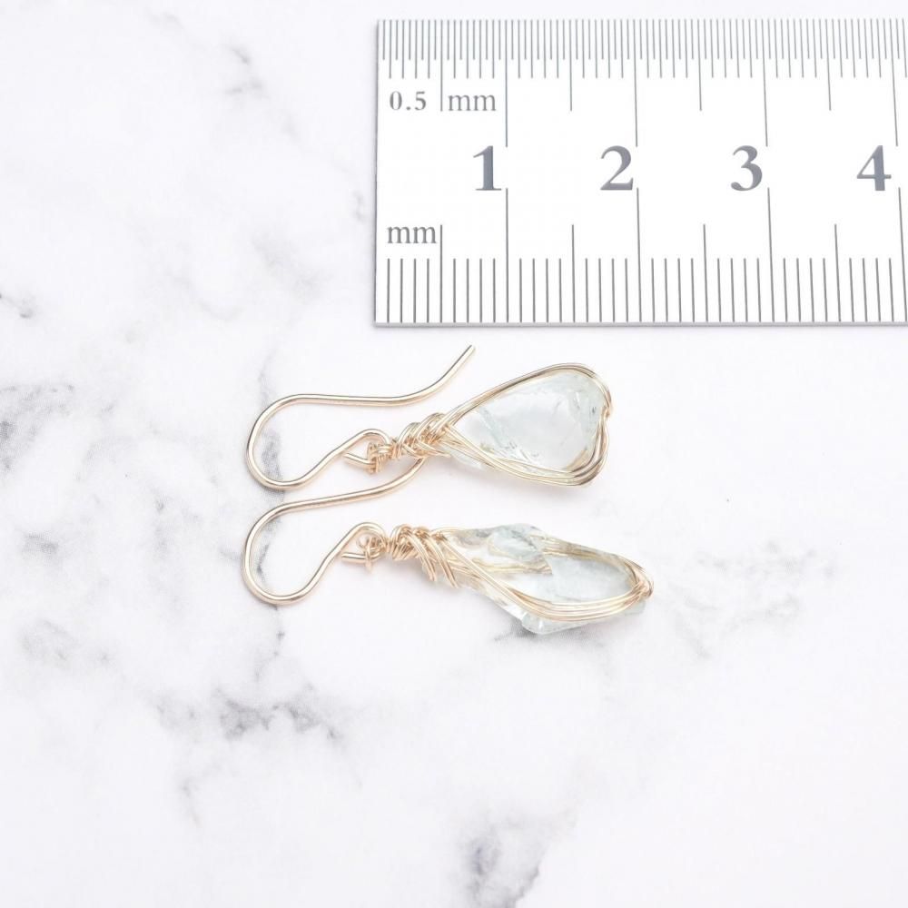 シエラネバダ産 アンダラクリスタル アクアセレニティー ピアス 14kgf シエラネバダ産 アンダラクリスタル アクアセレニティー ピアス 14kgf