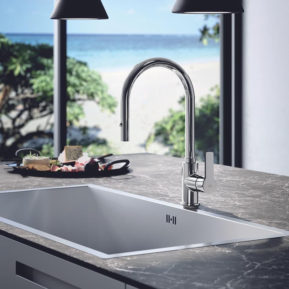 水栓　海外製　Paffoni PAF-RO071/CR】PAFFONI ROCK シングルレバー洗面混合水栓 / Hits