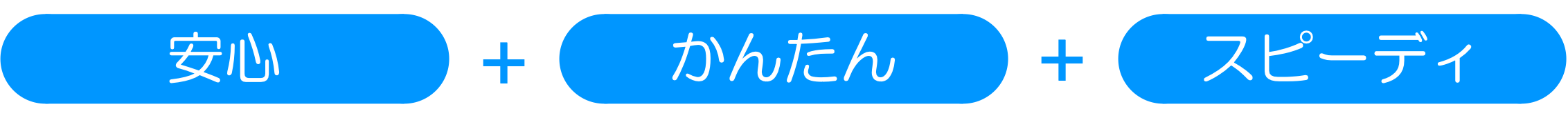 安心、かんたん、スピーディ