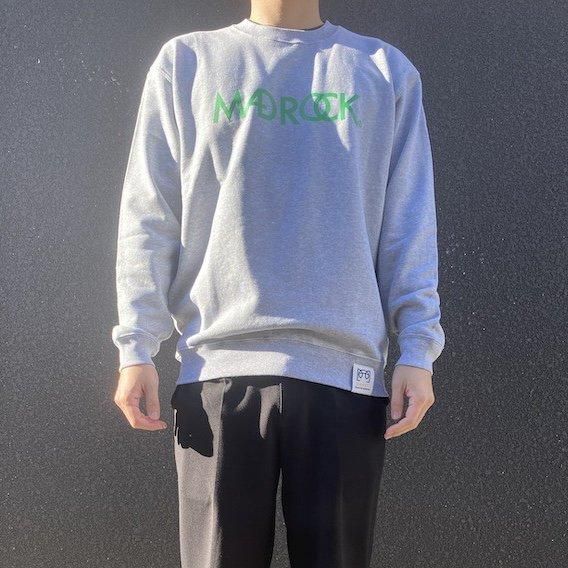 MADROCK クルーネック スウェット MADROCK LOGO 【グレー/グリーン