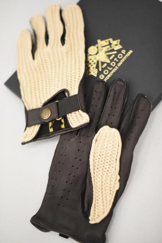 GOLDTOP England　グローブ 英国 「GOLDTOP」 「Deerskin Leather String Back Driving