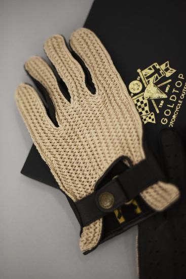 英国 「GOLDTOP」 「Deerskin Leather String Back Driving