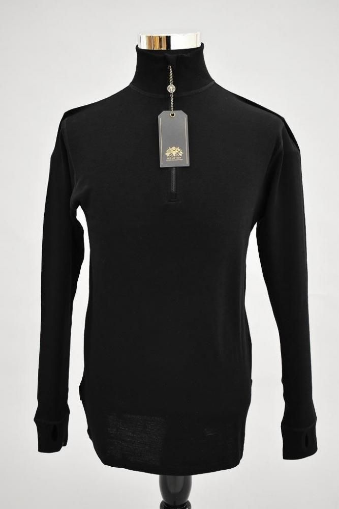 ѹ GOLDTOPס100% Merino Wool Zip Up Base Layer 100%Υ åץå ١쥤䡼 COLORBLACK